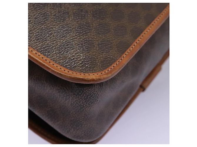 Céline CELINE Macadam Canvas Shoulder Bag PVC Leather Brown Gold Auth BD871 Golden - view 17