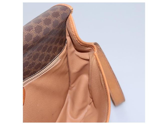 Céline CELINE Macadam Canvas Shoulder Bag PVC Leather Brown Gold Auth BD871 Golden - view 21