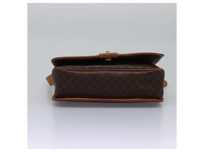 Céline CELINE Macadam Canvas Shoulder Bag PVC Leather Brown Gold Auth BD871 Golden - view 5