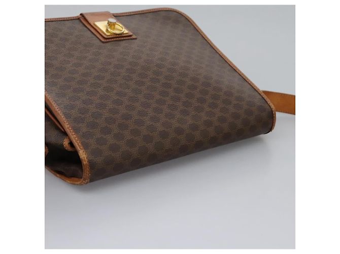 Céline CELINE Macadam Canvas Shoulder Bag PVC Leather Brown Gold Auth BD871 Golden - view 6