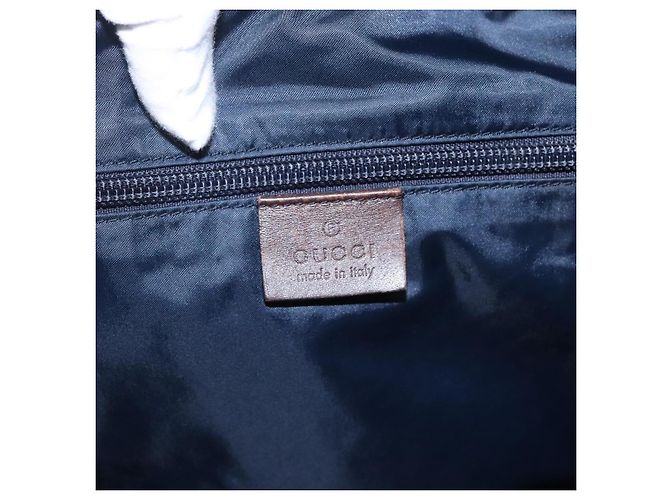 GUCCI Borsa Tote Diamante Nylon Blu Navy Argento 267922 Auth bs23152 - vista 19