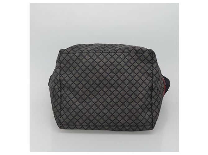 GUCCI Borsa Tote Diamante Nylon Blu Navy Argento 267922 Auth bs23152 - vista 5