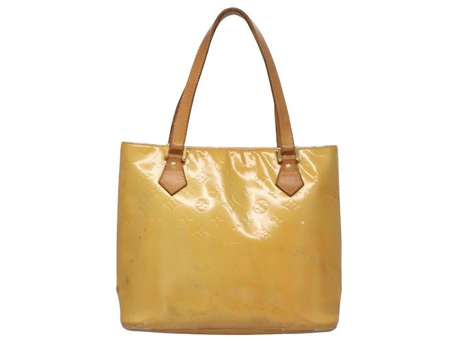 LOUIS VUITTON Monogram Vernis Houston Borsa a Mano Grigia M91053 LV Auth EC632 Grigio - vista 13