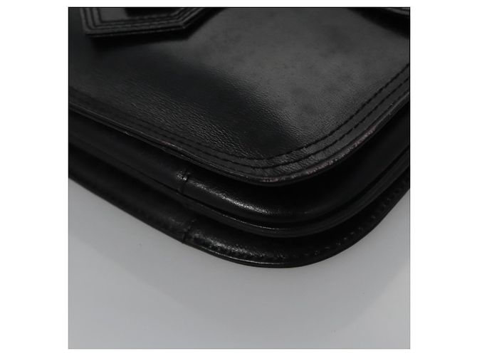 Borsa a spalla in pelle nera Auth BA779 di SAINT LAURENT Nero - vista 14