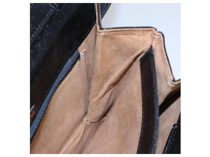 Borsa a spalla in pelle nera Auth BA779 di SAINT LAURENT Nero - vista 18