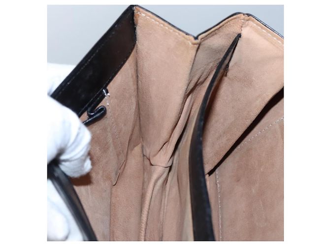 Borsa a spalla in pelle nera Auth BA779 di SAINT LAURENT Nero - vista 21