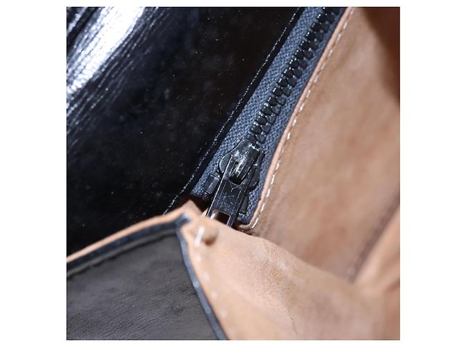 Borsa a spalla in pelle nera Auth BA779 di SAINT LAURENT Nero - vista 23