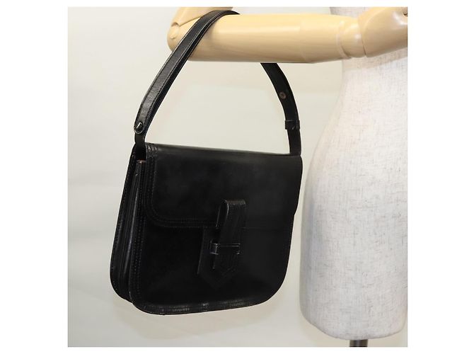 Borsa a spalla in pelle nera Auth BA779 di SAINT LAURENT Nero - vista 24
