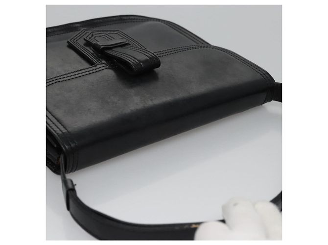 Borsa a spalla in pelle nera Auth BA779 di SAINT LAURENT Nero - vista 6