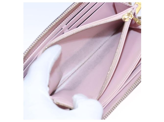 Zippy Geldbörse Monogram Vernis Louis Vuitton Rose Valerine M93522 Auth LV KD229 - Ansicht 11