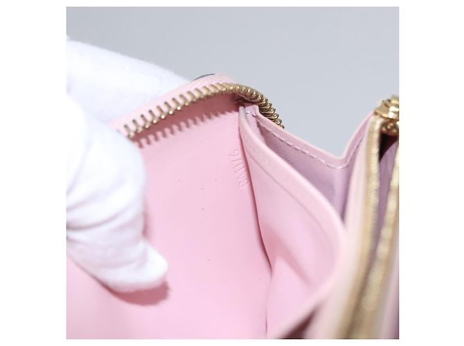Zippy Geldbörse Monogram Vernis Louis Vuitton Rose Valerine M93522 Auth LV KD229 - Ansicht 12