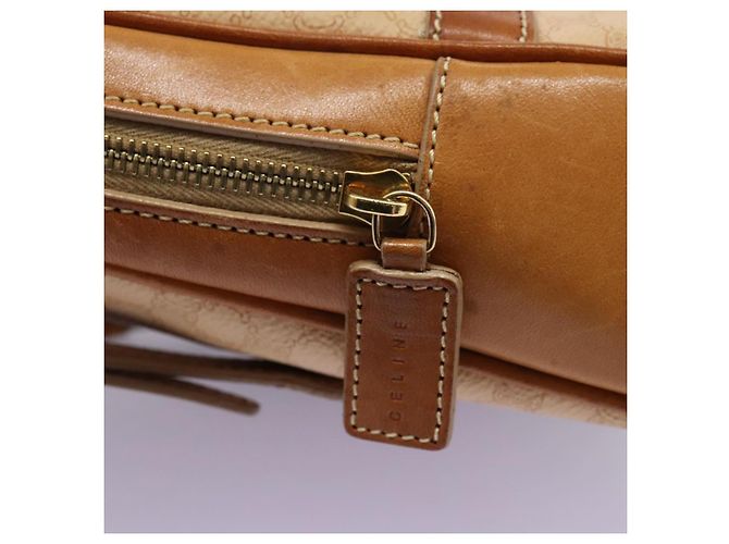 Céline CELINE Macadam Canvas Backpack PVC Leather Beige Auth BD1038 - view 10