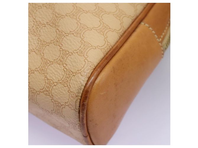 Céline CELINE Macadam Canvas Backpack PVC Leather Beige Auth BD1038 - view 15