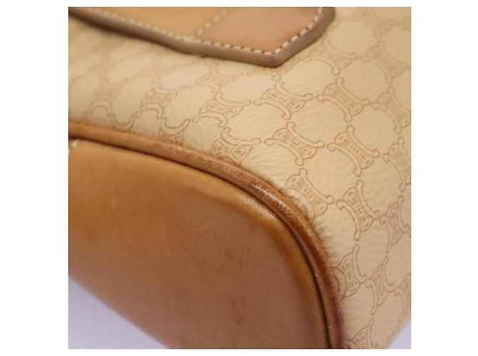 Céline CELINE Macadam Canvas Backpack PVC Leather Beige Auth BD1038 - view 16