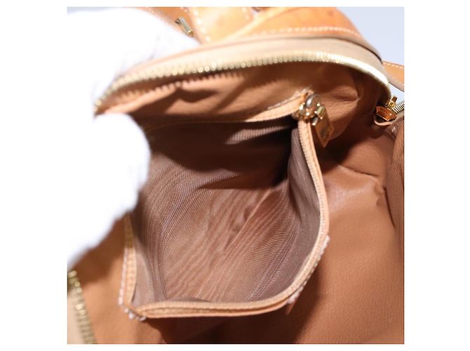 Céline CELINE Macadam Canvas Backpack PVC Leather Beige Auth BD1038 - view 23