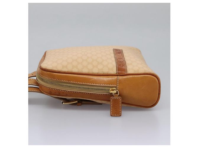 Céline CELINE Macadam Canvas Backpack PVC Leather Beige Auth BD1038 - view 3