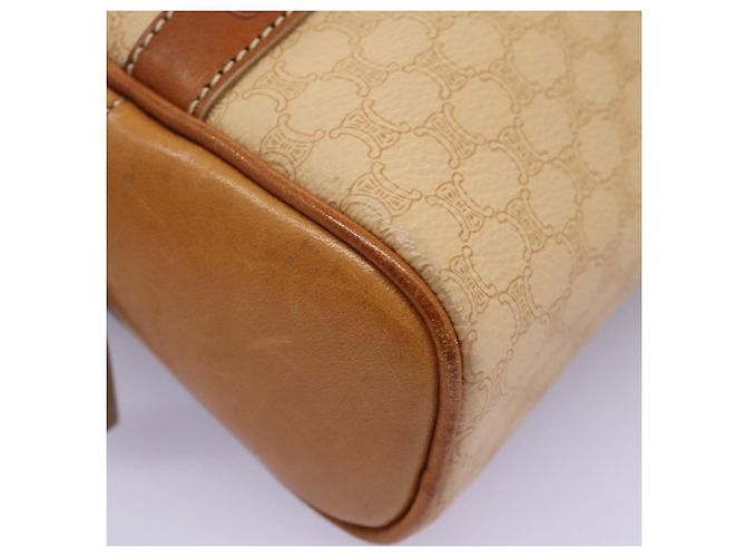 Céline CELINE Macadam Canvas Backpack PVC Leather Beige Auth BD1038 - view 9