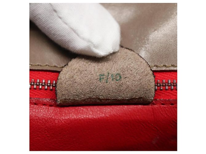 Céline Borsa a Spalla CELINE in Pelle Marrone Oro Auth EC529 D'oro - vista 12