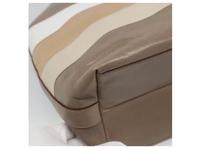 Céline Borsa a Spalla CELINE in Pelle Marrone Oro Auth EC529 D'oro - vista 16