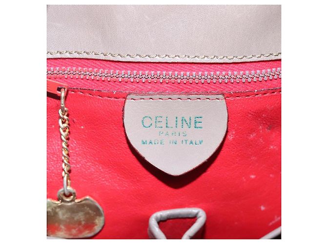 Céline Borsa a Spalla CELINE in Pelle Marrone Oro Auth EC529 D'oro - vista 17