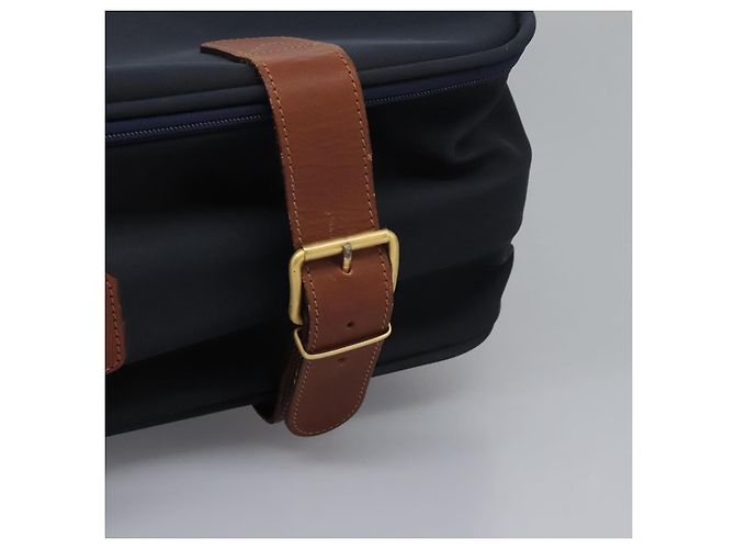 Autre Marque Borsa da viaggio Burberrys Boston in PVC blu navy e marrone Auth ti2922 - vista 14