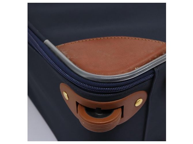 Autre Marque Borsa da viaggio Burberrys Boston in PVC blu navy e marrone Auth ti2922 - vista 15