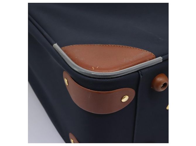 Autre Marque Borsa da viaggio Burberrys Boston in PVC blu navy e marrone Auth ti2922 - vista 17