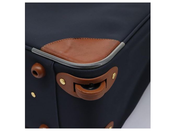 Autre Marque Borsa da viaggio Burberrys Boston in PVC blu navy e marrone Auth ti2922 - vista 18