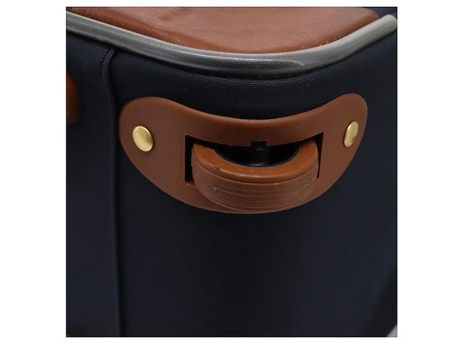 Autre Marque Borsa da viaggio Burberrys Boston in PVC blu navy e marrone Auth ti2922 - vista 19