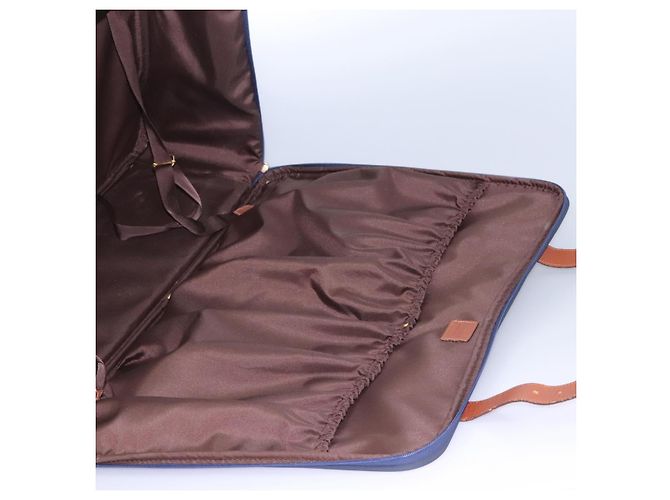 Autre Marque Borsa da viaggio Burberrys Boston in PVC blu navy e marrone Auth ti2922 - vista 26