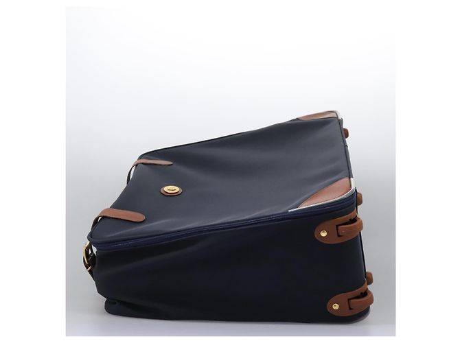 Autre Marque Borsa da viaggio Burberrys Boston in PVC blu navy e marrone Auth ti2922 - vista 3