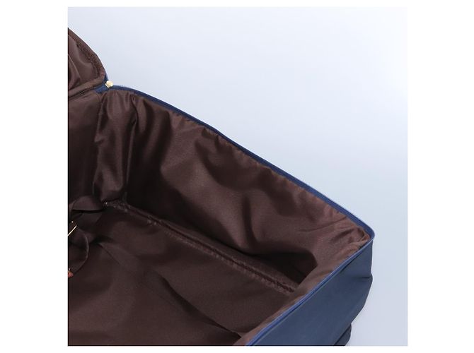 Autre Marque Borsa da viaggio Burberrys Boston in PVC blu navy e marrone Auth ti2922 - vista 30