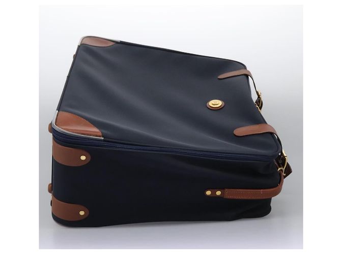 Autre Marque Borsa da viaggio Burberrys Boston in PVC blu navy e marrone Auth ti2922 - vista 4