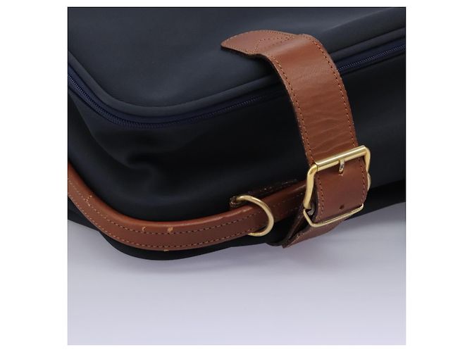 Autre Marque Borsa da viaggio Burberrys Boston in PVC blu navy e marrone Auth ti2922 - vista 7