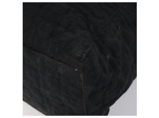 Borsa a Spalla Canage Christian Dior Nylon Nero Oro Auth yk17665 D'oro - vista 10