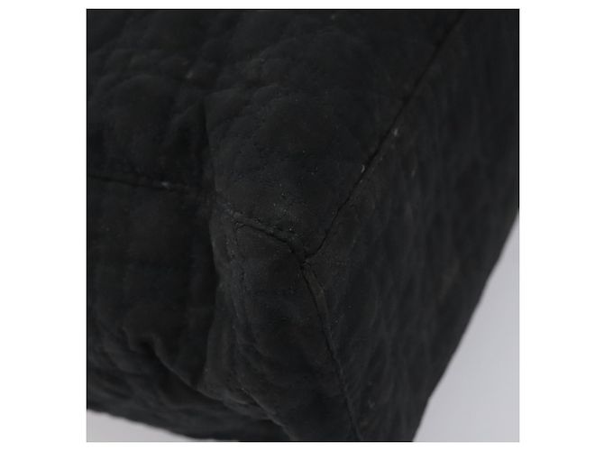 Borsa a Spalla Canage Christian Dior Nylon Nero Oro Auth yk17665 D'oro - vista 14