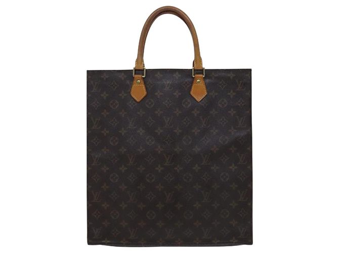 LOUIS VUITTON Borsa a Mano Monogram Sac Plat M51140 LV Auth BD912 Monogramma - vista 2