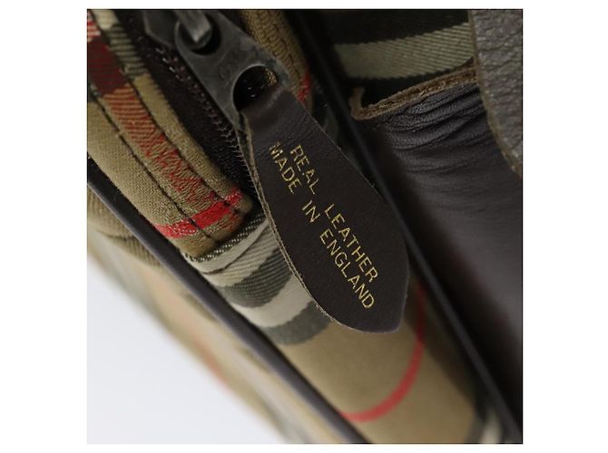 Autre Marque Burberrys Nova Check Aktentasche aus Canvas Beige Auth ep7983 - Ansicht 12