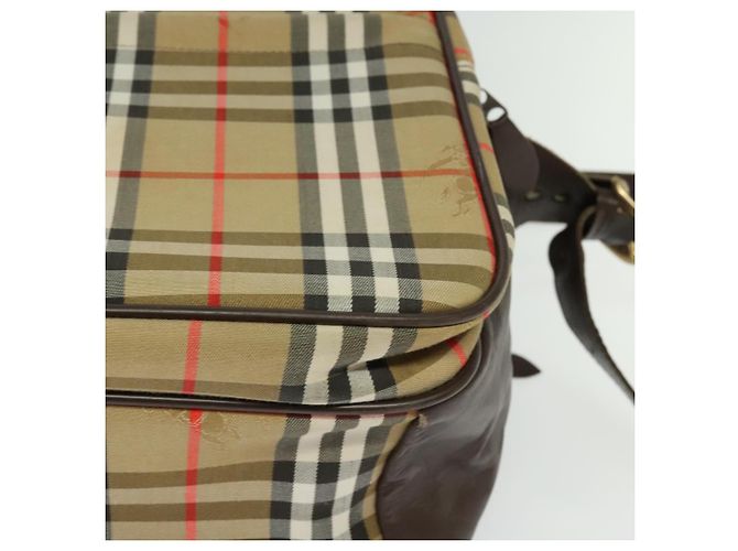 Autre Marque Burberrys Nova Check Aktentasche aus Canvas Beige Auth ep7983 - Ansicht 15