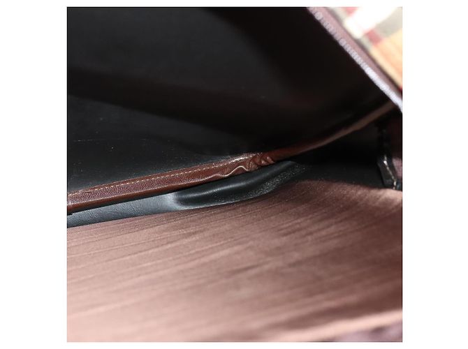 Autre Marque Burberrys Nova Check Aktentasche aus Canvas Beige Auth ep7983 - Ansicht 20