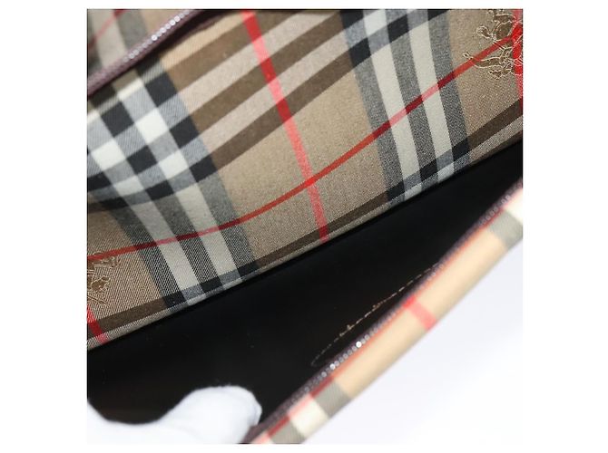 Autre Marque Burberrys Nova Check Aktentasche aus Canvas Beige Auth ep7983 - Ansicht 25