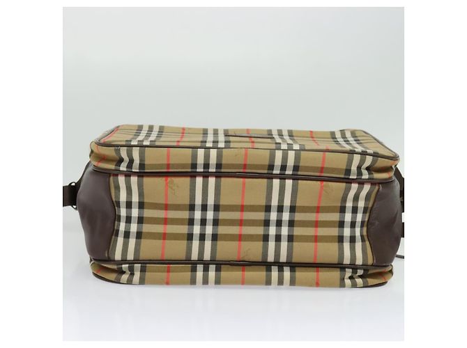 Autre Marque Burberrys Nova Check Aktentasche aus Canvas Beige Auth ep7983 - Ansicht 5