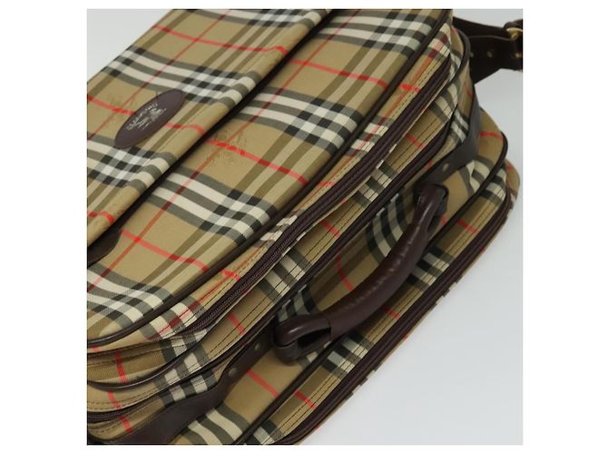 Autre Marque Burberrys Nova Check Aktentasche aus Canvas Beige Auth ep7983 - Ansicht 6