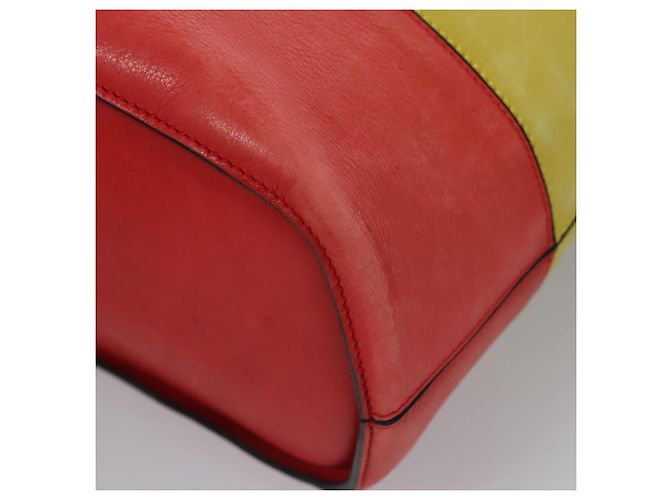 Céline Borsa a spalla CELINE in pelle verde rosso giallo Auth EC743 - vista 15