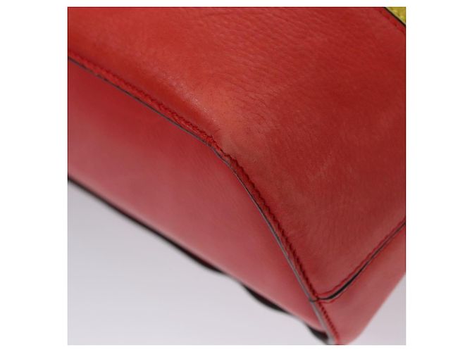 Céline Borsa a spalla CELINE in pelle verde rosso giallo Auth EC743 - vista 17