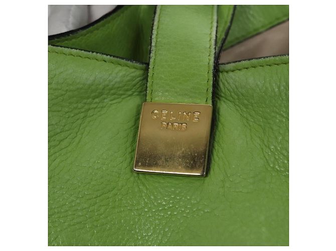 Céline Borsa a spalla CELINE in pelle verde rosso giallo Auth EC743 - vista 9