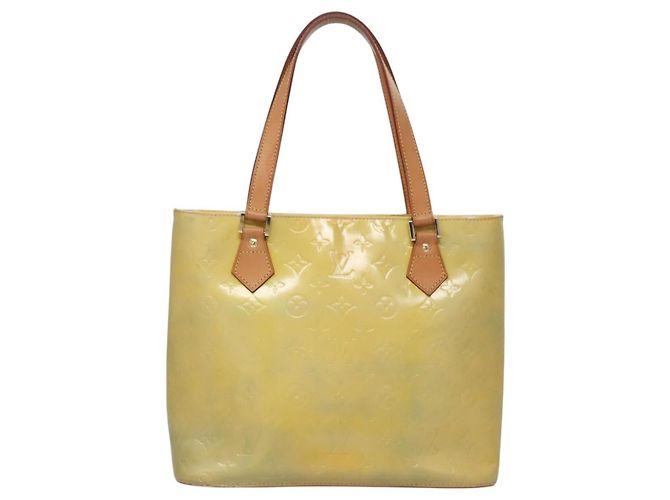 LOUIS VUITTON Monogram Vernis Houston Borsa a Mano Grigia M91053 LV Auth EC710 Grigio - vista 13