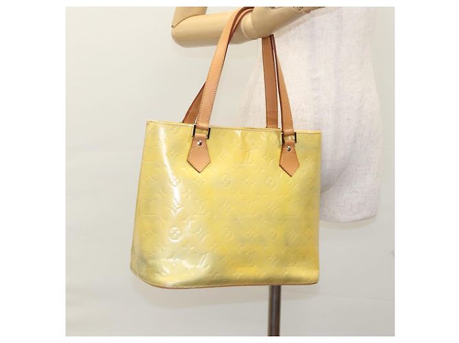 LOUIS VUITTON Monogram Vernis Houston Borsa a Mano Grigia M91053 LV Auth EC710 Grigio - vista 26