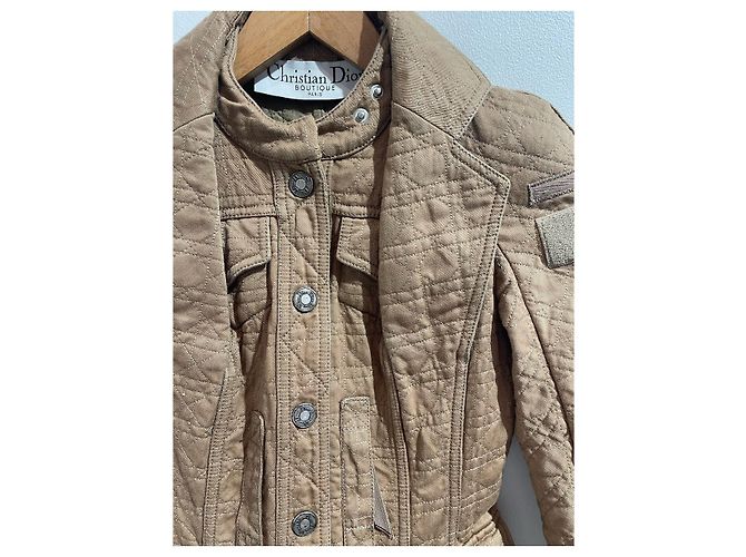 Cannage Chaqueta DIOR T.International XS Algodón Beige - vista 3