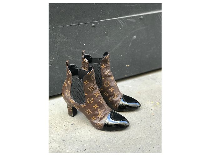 Stiefeletten LOUIS VUITTON T.EU 37.5 Leder Braun - Ansicht 7